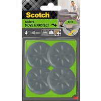 Set mit 4 selbstklebenden Möbelgleitern aus Polypropylen von SCOTCH, 40 mm Durchmesser SCOTCH Set mit 4 selbstklebenden Möbelgleitern aus Polypropylen von SCOTCH, 40 mm Durchmesser SCOTCH von Scotch