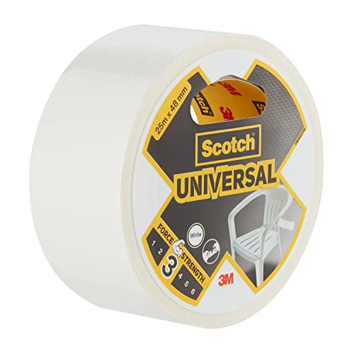 Scotch 4101W25 Gewebeband universal Supreme, extra stark klebend, 48 mm x 25 m, weiß von Scotch