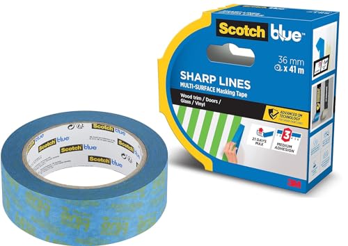 ScotchBlue Malerabdeckband für scharfe Linien 2093, 24mm x 54,8 m – 1 Rolle von ScotchBlue