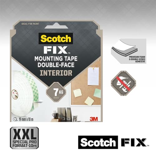 ScotchBlue Scotch-Fix 4496G-Long-F, 19 mm x 10 m, 1 Rolle/Packung, mehrfarbig von Scotch FIX
