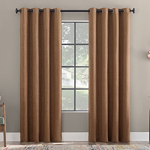 Scott Living Rafaela Verdunkelungsvorhang aus Chenille, gewebt, 127 x 243,8 cm, Rostbraun von Scott Living