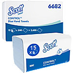 Scott Control Falthandtücher Z-falz Blau 1-lagig 6682 15 Stück à 240 Blatt von Scott