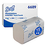 Scott Control Falthandtücher M-falz Weiß 1-lagig 6689 15 Stück à 274 Blatt von Scott