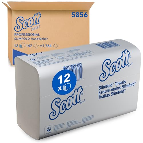 Scott Falthandtücher 5856, Papierhandtücher mit Airflex-Absorptionstechnologie, 1-lagig, 16 Packungen x 110 Blatt Papier, Weiß, weich, komfortabel, ultra-absorbierend und reißfest Scott Falthandtücher 5856, Papierhandtücher mit Airflex-Absorptionstechnologie, 1-lagig, 16 Packungen x 110 Blatt Papier, Weiß, weich, komfortabel, ultra-absorbierend und reißfest von Scott