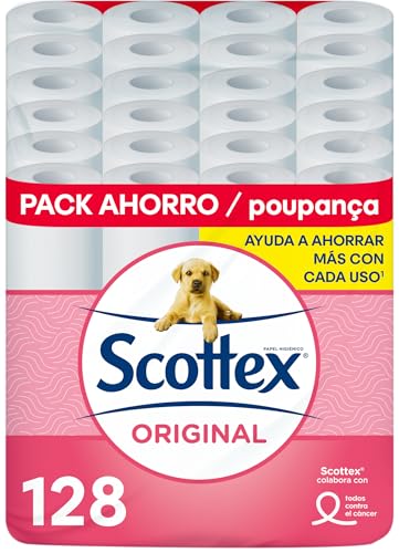 Scottex Original Toilettenpapier, 128 Rollen weiß von Scottex
