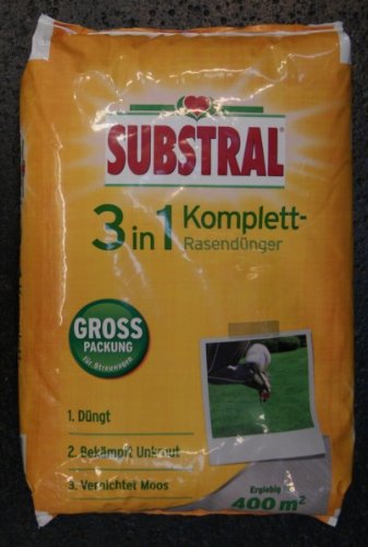 Celaflor Substral 3-in-1 Komplett Rasendünger, 14 kg, 400m² (Pfl. RegNr. 3136/0) von Scotts