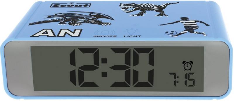 Scout Quarzwecker Digi Clock, 280001026 Kinderwecker, Digitalwecker, Geschenkidee, Kinderzimmer, Jugendliche von Scout