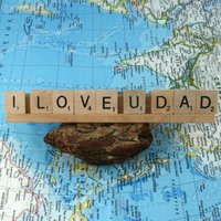 I Love U Dad Scrabble-Buchstaben-Zeichen Recycelt I Love U Dad Scrabble-Buchstaben-Zeichen Recycelt von ScrabbledMessages