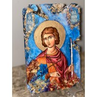 Religiöse Ikonen Heilige Phanourios Kunst Handgemacht 1 Stück Orthodox Katholisch Christliche Agio Fanourios Byzantines von ScraggCoco
