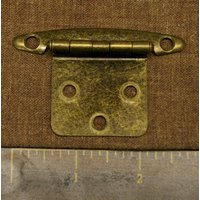 442 Verfügbar 1, 75 "x 2, 75" Vintage Nos Halb Verdecktes Variables Overlay Strap Oberflächenmontage Offset Messing Stahl Schrank Pantry Türscharnier von ScrantonAttic