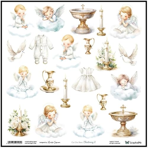 Papier 30x30 - ScrapAndMe - Christening 2 - Ausstechform Papier 30x30 - ScrapAndMe - Christening 2 - Ausstechform von ScrapAndMe