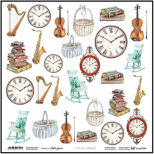 Papier 30x30 - ScrapAndMe - Elements 1 - Ausstechform Papier 30x30 - ScrapAndMe - Elements 1 - Ausstechform von ScrapAndMe