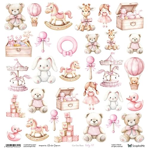 Scrapbooking Papier 30x30 - ScrapAndMe - Baby 02 - Ausstechform Scrapbooking Papier 30x30 - ScrapAndMe - Baby 02 - Ausstechform von ScrapAndMe