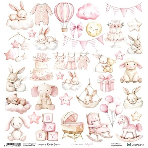 Scrapbooking Papier 30x30 - ScrapAndMe - Baby 06 - Ausstechform Scrapbooking Papier 30x30 - ScrapAndMe - Baby 06 - Ausstechform von ScrapAndMe