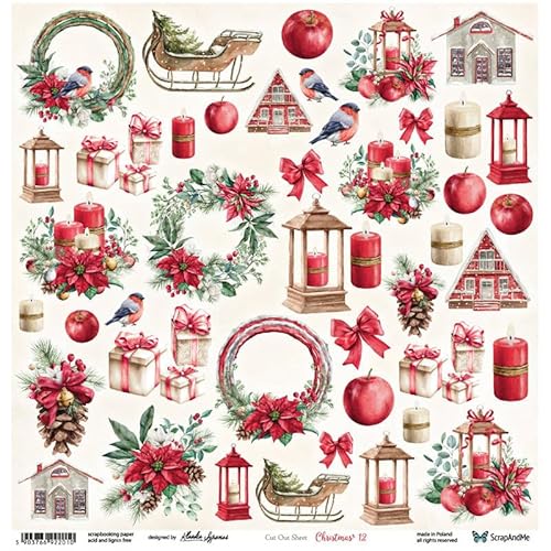 Scrapbooking Papier 30x30 - ScrapAndMe - Christmas 12 - Ausstechform Scrapbooking Papier 30x30 - ScrapAndMe - Christmas 12 - Ausstechform von ScrapAndMe