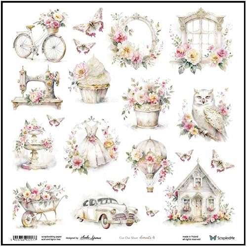 Scrapbooking Papier 30x30 - ScrapAndMe - Elements 4 - Ausstechform Scrapbooking Papier 30x30 - ScrapAndMe - Elements 4 - Ausstechform von ScrapAndMe