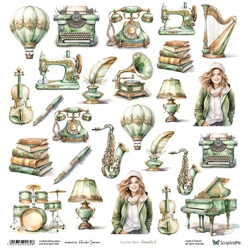 Scrapbooking Papier 30x30 - ScrapAndMe - Elements 6 - Ausstechform Scrapbooking Papier 30x30 - ScrapAndMe - Elements 6 - Ausstechform von ScrapAndMe