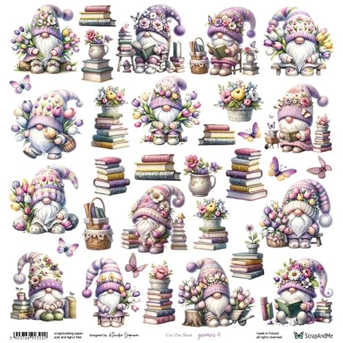 Scrapbooking Papier 30x30 - ScrapAndMe - Gnomes 4 - Ausstechform Scrapbooking Papier 30x30 - ScrapAndMe - Gnomes 4 - Ausstechform von ScrapAndMe