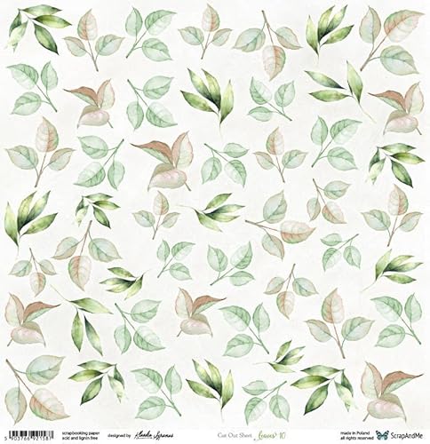 Scrapbooking Papier 30x30 - ScrapAndMe - Leaves 10 - Ausstechform Scrapbooking Papier 30x30 - ScrapAndMe - Leaves 10 - Ausstechform von ScrapAndMe