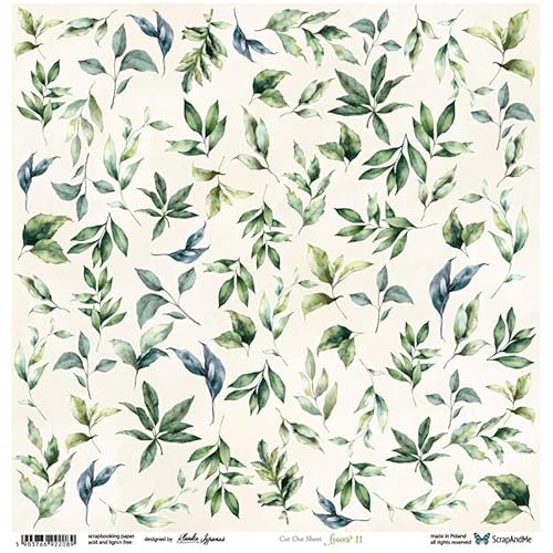 Scrapbooking Papier 30x30 - ScrapAndMe - Leaves 11 - Ausstechform Scrapbooking Papier 30x30 - ScrapAndMe - Leaves 11 - Ausstechform von ScrapAndMe