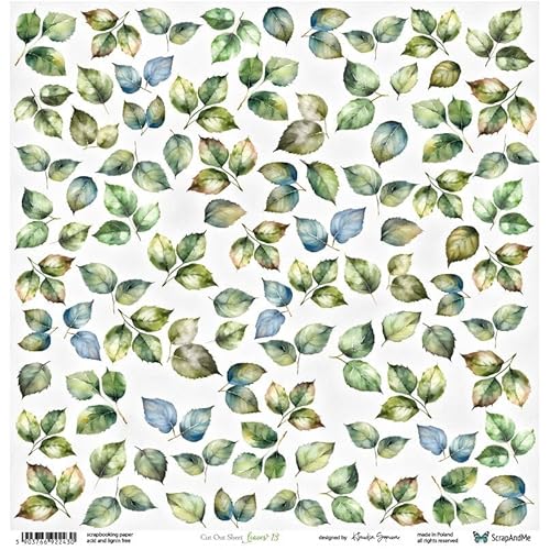Scrapbooking Papier 30x30 - ScrapAndMe - Leaves 13 - Ausstechform Scrapbooking Papier 30x30 - ScrapAndMe - Leaves 13 - Ausstechform von ScrapAndMe