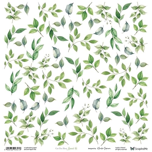 Scrapbooking Papier 30x30 - ScrapAndMe - Leaves 16 - Ausstechform Scrapbooking Papier 30x30 - ScrapAndMe - Leaves 16 - Ausstechform von ScrapAndMe