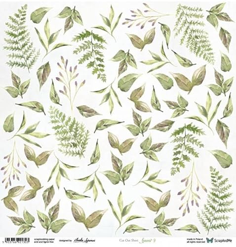 Scrapbooking Papier 30x30 - ScrapAndMe - Leaves 9 - Ausstechform Scrapbooking Papier 30x30 - ScrapAndMe - Leaves 9 - Ausstechform von ScrapAndMe