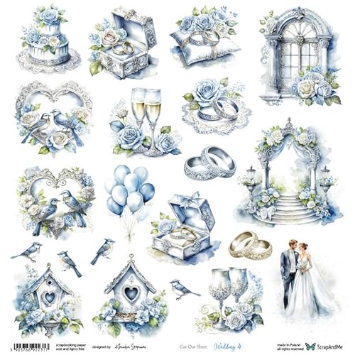 Scrapbooking Papier 30x30 - ScrapAndMe - Wedding 4 - Ausstechform Scrapbooking Papier 30x30 - ScrapAndMe - Wedding 4 - Ausstechform von ScrapAndMe
