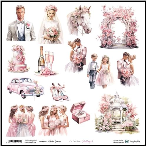 Scrapbooking Papier 30x30 - ScrapAndMe - Wedding 5 - Ausstechform Scrapbooking Papier 30x30 - ScrapAndMe - Wedding 5 - Ausstechform von ScrapAndMe