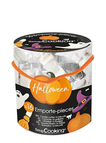 ScrapCooking - 16er-Set Halloween Ausstechformen - Ausstecher aus Stahl : Kürbis, Geist, Katze, Fledermaus - Backformen - Backzubehör Keksausstecher zum Backen - 2026 ScrapCooking - 16er-Set Halloween Ausstechformen - Ausstecher aus Stahl : Kürbis, Geist, Katze, Fledermaus - Backformen - Backzubehör Keksausstecher zum Backen - 2026 von ScrapCooking