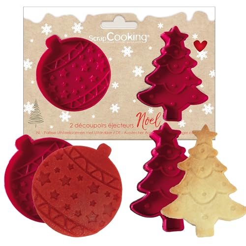 ScrapCooking – 2 Ausstecher für Weihnachten – Tannenbaum & Kugel – Keksausstecher in 3D – Ausstechformen zum Backen für Sandwiches, kleine Kuchen – Ausstechformen – 2145 ScrapCooking – 2 Ausstecher für Weihnachten – Tannenbaum & Kugel – Keksausstecher in 3D – Ausstechformen zum Backen für Sandwiches, kleine Kuchen – Ausstechformen – 2145 von ScrapCooking