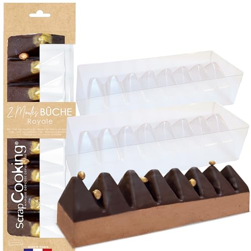 ScrapCooking - 2 Weihnachtsbackformen "Royale" – 2 PVC-Formen halbfest & wiederverwendbar – Länge 29,5 cm – Zubehör zum Backen, dreieckig – mit Rezept – 1963 von ScrapCooking