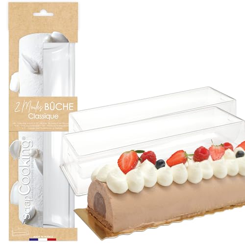 ScrapCooking – 2 Weihnachtsbackformen – 2 PVC-Formen halbfest & wiederverwendbar – Länge 30 cm – Zubehör zum Backen und Dessert Weihnachten – mit Rezept – 1960 von ScrapCooking