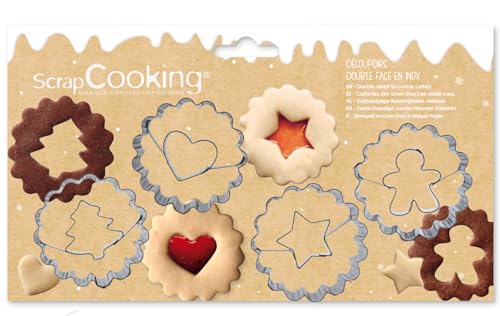 ScrapCooking - 4 Linzer Ausstecher (Tanne, Ingwer, Stern, Herz) - Ausstechformen Weihnachten - 2104 von ScrapCooking