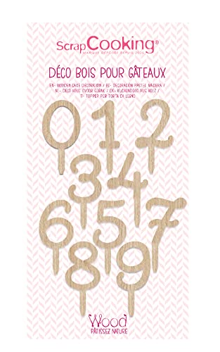 ScrapCooking 4990 Cake Topper, 18/8 Edelstahl, Holz von ScrapCooking