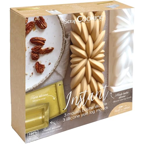 ScrapCooking – Backformen-Set für Weihnachtskuchen Instant – Silikonform mit Einsatz, Backmatte und Rezept für Backwaren – weiche Rinne zum Backen – 1940, Sofortig von ScrapCooking