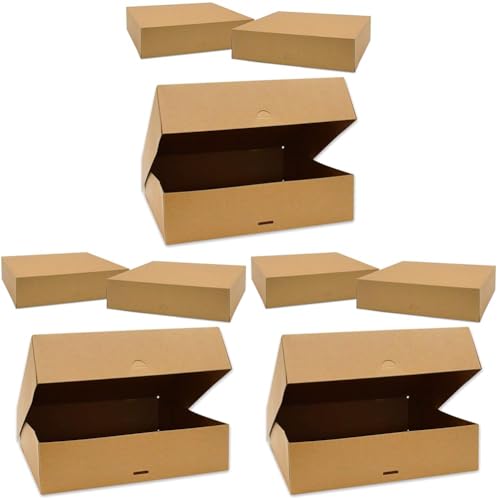 ScrapCooking SCRAP COOKING 2er-Set Kuchenboxen - Recycelbarer Kraftkarton - 32 x 32 x 8 cm – Karton Box Verpackung Geschenkbox Transportbox von Gebäck Desserts Torten Pizzas - 5501 (Packung mit 3) von ScrapCooking