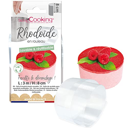 ScrapCooking - Tortenrandfolie 8 cm Hoch - 3 m Lang - Tortenring Folie - Acetate Folie Torte - Rhodoidband - Für Kuchen, Desserts, Mousses, Cheesecakes - Transparente Backfolie in Plastik PVC - 9425 ScrapCooking - Tortenrandfolie 8 cm Hoch - 3 m Lang - Tortenring Folie - Acetate Folie Torte - Rhodoidband - Für Kuchen, Desserts, Mousses, Cheesecakes - Transparente Backfolie in Plastik PVC - 9425 von ScrapCooking