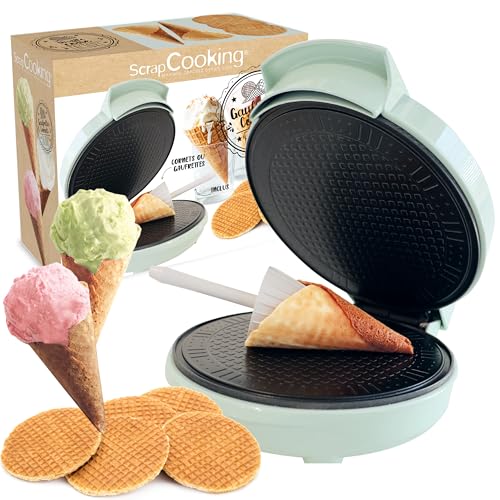 ScrapCooking - Waffel- & Eishörnchen-Maker - Gaufrettes & Cone Factory - 2-in-1 Gerät für Waffeln & Tuiles - Geschenkidee für Backfans - Inkl. Rezept – 3883 von ScrapCooking