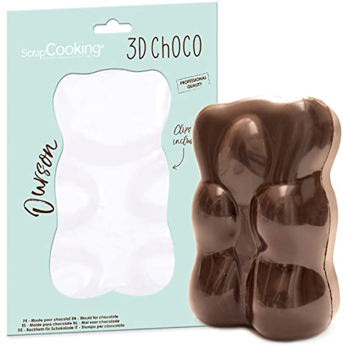 ScrapCooking – starre Schokoladenform Bär – 3D-Form Schokolade zum Erstellen von Marshmallow-Bären XXL – Zubehör zum Backen, professionelle Qualität – 6756 von ScrapCooking