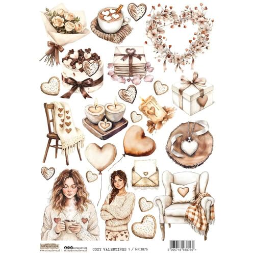 Reispapier A4 Scraplove - Scrapbooking Decoupage - Cozy Valentines 1 Reispapier A4 Scraplove - Scrapbooking Decoupage - Cozy Valentines 1 von ScrapLove