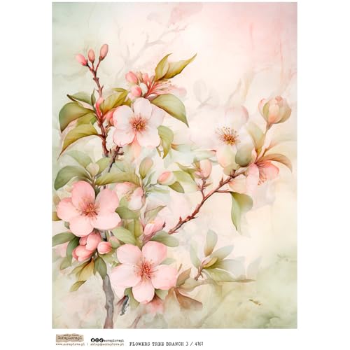 Reispapier A4 Scraplove - Scrapbooking Decoupage - Flowers Tree Branch 3 Zweig mit Blumen Reispapier A4 Scraplove - Scrapbooking Decoupage - Flowers Tree Branch 3 Zweig mit Blumen von ScrapLove