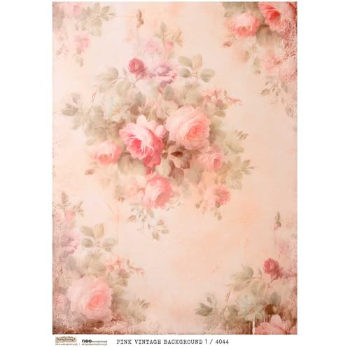 Reispapier A4 Scraplove - Scrapbooking Decoupage - Pink Vintage Background 1 Blumen auf rosa Hintergrund Reispapier A4 Scraplove - Scrapbooking Decoupage - Pink Vintage Background 1 Blumen auf rosa Hintergrund von ScrapLove