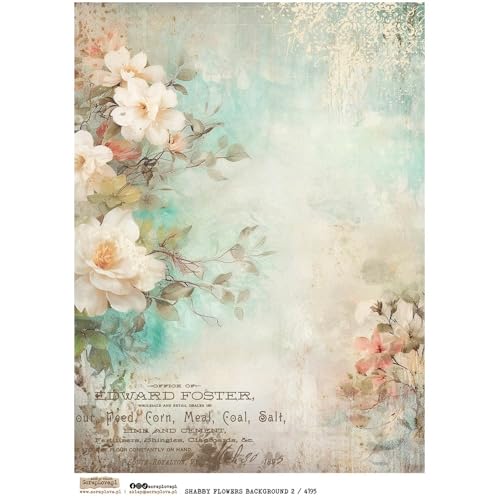 Reispapier A4 Scraplove - Scrapbooking Decoupage - Shabby Flowers Background 2 Blumen Reispapier A4 Scraplove - Scrapbooking Decoupage - Shabby Flowers Background 2 Blumen von ScrapLove