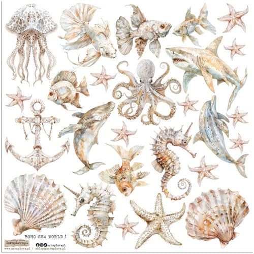 Scrapbooking Papier Sticker - ScrapLove - Boho Sea World 1 Meerestiere Scrapbooking Papier Sticker - ScrapLove - Boho Sea World 1 Meerestiere von ScrapLove