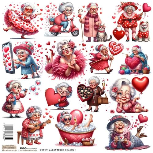 Scrapbooking Papier Sticker - ScrapLove - Funny Valentines Oma 1 verrückte Omas Scrapbooking Papier Sticker - ScrapLove - Funny Valentines Oma 1 verrückte Omas von ScrapLove