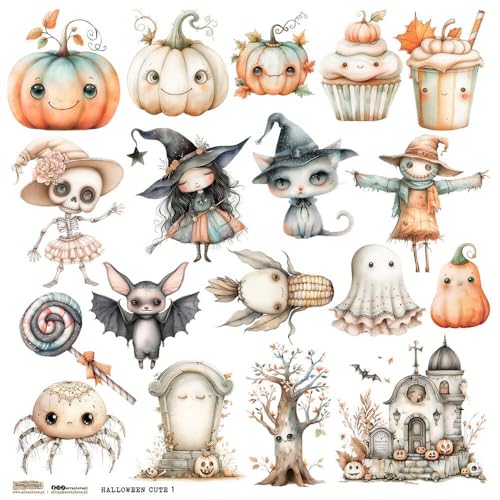 Scrapbooking Papier Sticker - ScrapLove - Halloween Cute 1 Kürbisse Hexe Katze Friedhof Scrapbooking Papier Sticker - ScrapLove - Halloween Cute 1 Kürbisse Hexe Katze Friedhof von ScrapLove