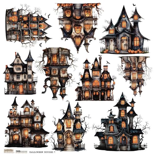 Scrapbooking Papier Sticker - ScrapLove - Halloween Houses 1 Spukhäuser von ScrapLove