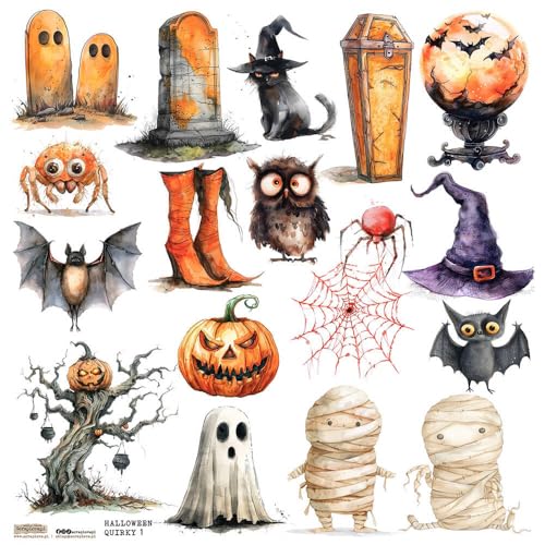 Scrapbooking Papier Sticker - ScrapLove - Halloween Quirky 1 Sarg Geist Spinne Mumie Scrapbooking Papier Sticker - ScrapLove - Halloween Quirky 1 Sarg Geist Spinne Mumie von ScrapLove