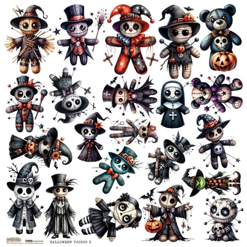 Scrapbooking Papier Sticker - ScrapLove - Halloween Voodoo 2 Voodoo Puppen von ScrapLove